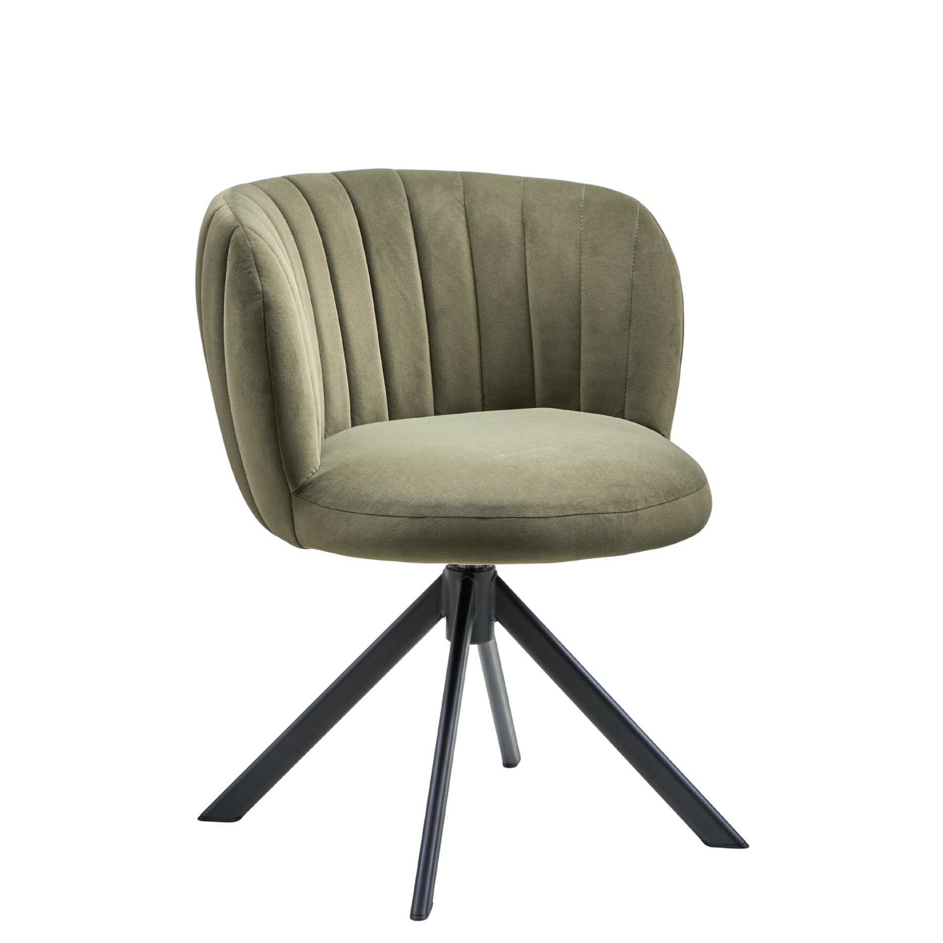 Shelly II Esszimmerstuhl - Velours mit Drehgestell (schwarz)